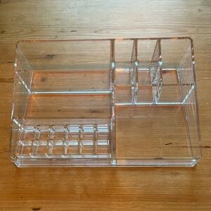 Lucite makeup organizer